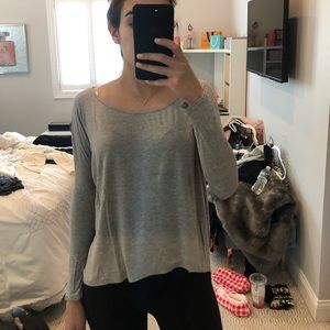 High Low Grey Long Sleeve